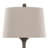 29" Polyresin Table Lamp in Acid Wood Polyresin, Antique Soft Brass and Natural Linen Shade-393443019-393443018