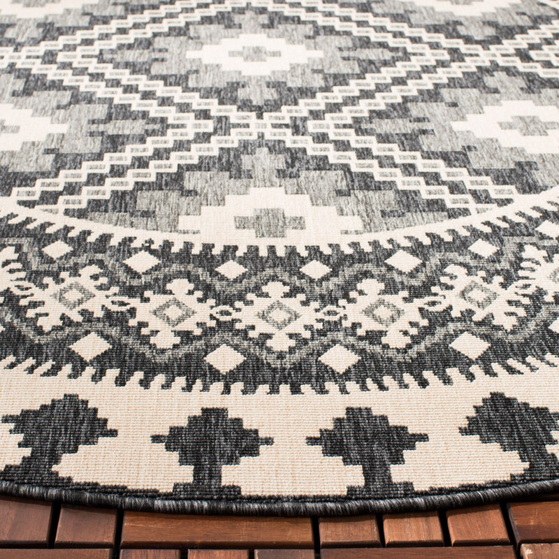 Northpoint Veranda Performance Southwestern Indoor/Outdoor Area Rug, Round 5'3"