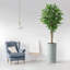 Arbre artificiel dans un pot à fleurs moderne, faux arbre en soie ficus pour la décoration intérieure et extérieure - (pot de fleurs et arbre)