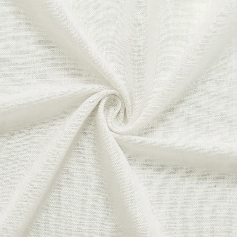 Paire de rideaux semi-transparents avec œillets Draycott, L 52 po x L 84 po, Polyester crème