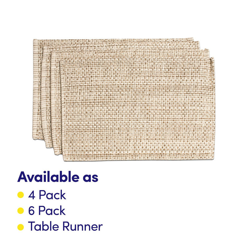 Ensemble de napperons 100% coton pour salle à manger