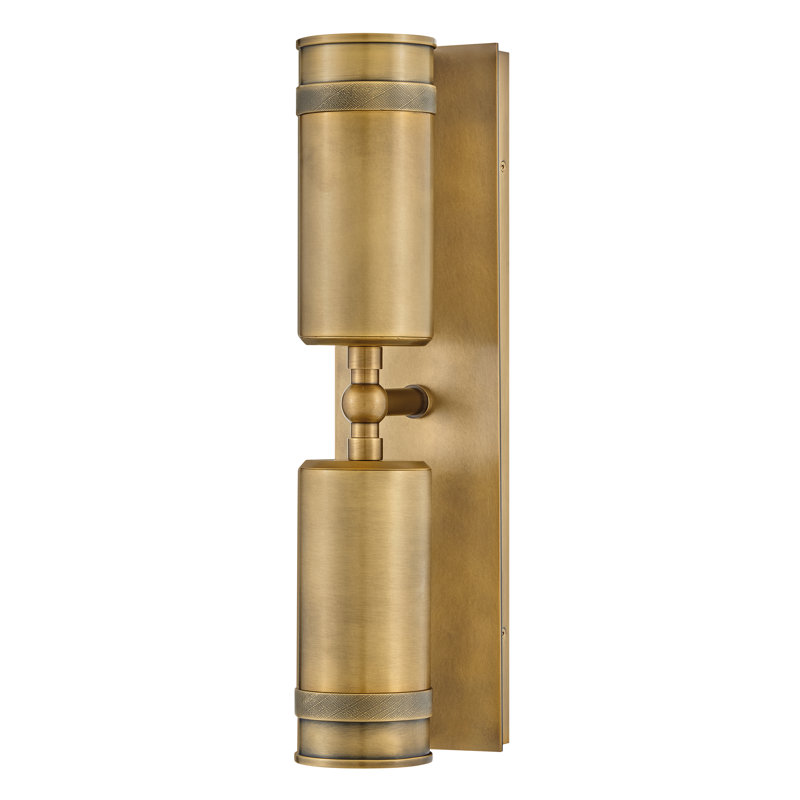 Pratt 19" Aluminum Pivotable Wall Mount Lantern, Heritage Brass