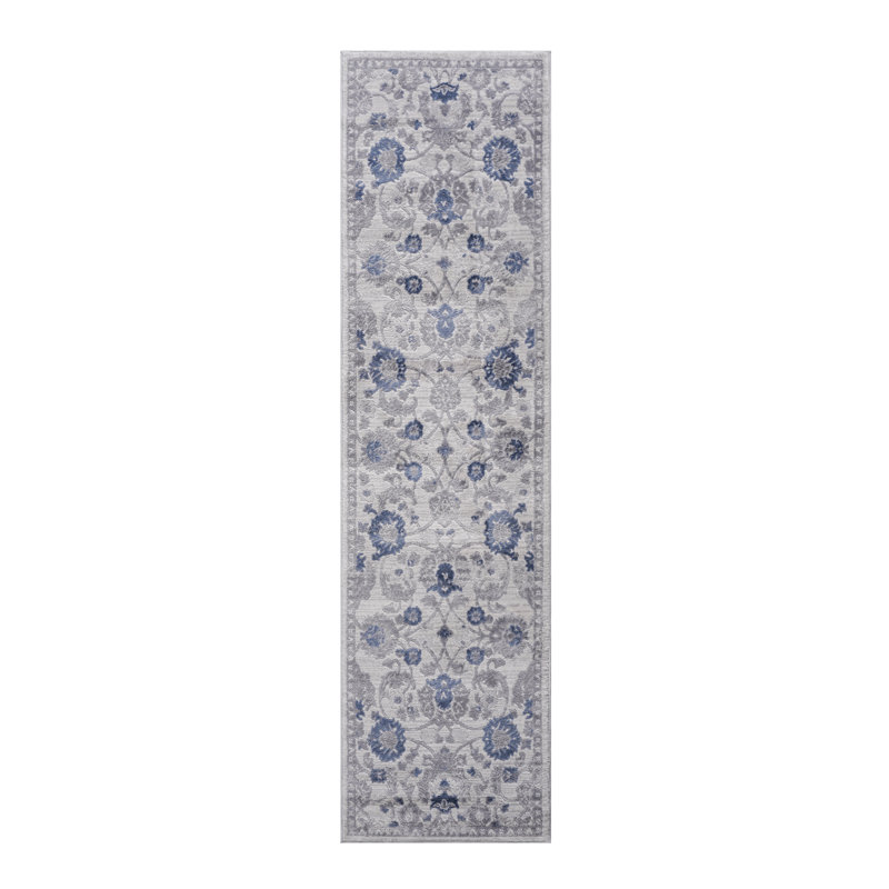 Tapis de couloir oriental bleu 2X8, Tapis de couloir 2 pi 2 po x 8 pi
