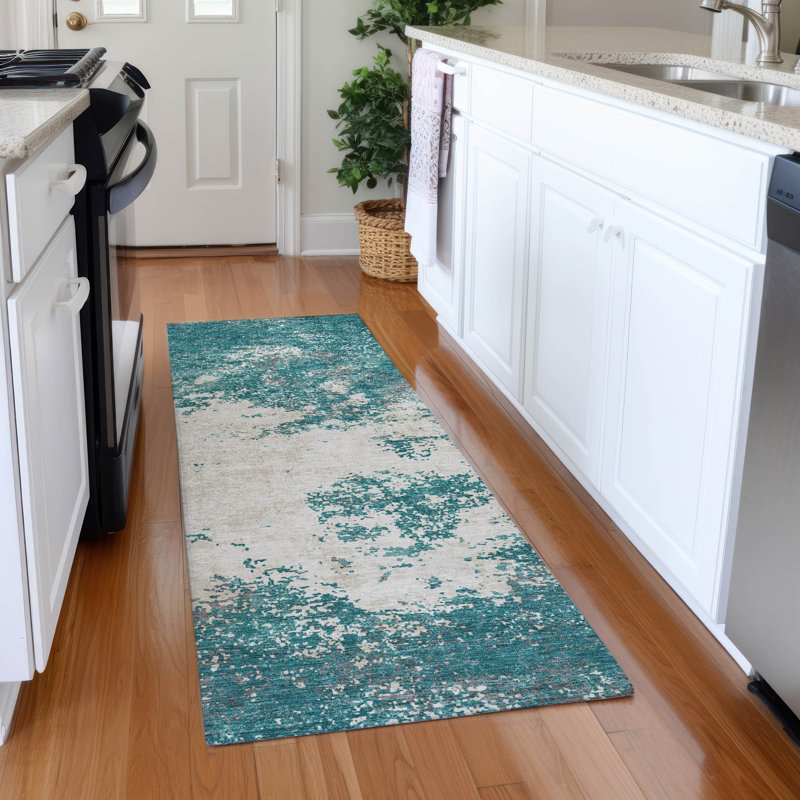 Premium Machine Washable Birchview AMF1027 Modern Rug, Runner 2'3" x 7'6"