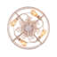Ventilateurs de plafond en fer style fleur 20 po avec télécommande, ventilateur encastré en cage pour chambre à coucher, salon - ampoules rétro non incluses