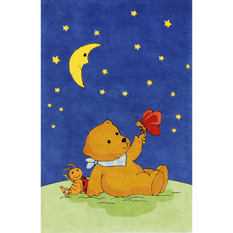 The Moonbear Blue Rug, Rectangle 110 x 170cm