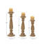 Soteria 3 Piece Wood Tabletop Candlestick Set