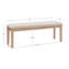 Banc rembourré en bois massif Eickhoff-500583001