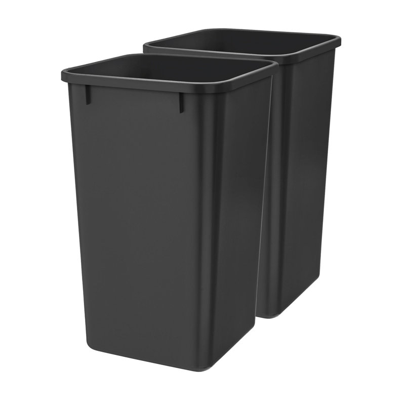 Rev-A-Shelf Polymer Replacement 27 qt. Trash Bin, RV-1024-18-2, 6.75, Black