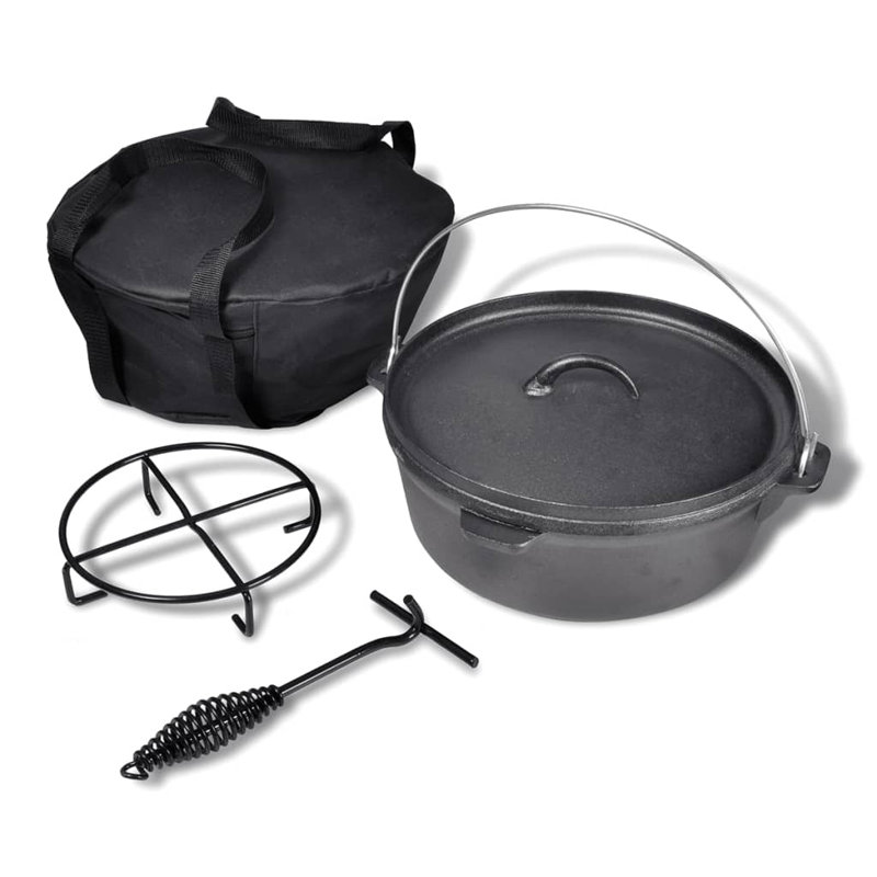 Symple Stuff Cast Iron Dutch Oven, 5.6 L