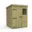 Total Sheds 5ft x 5ft Pent Garden Shed - Single Door - With Windows - Pressure Treated Timber - UK Manufactured