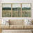 Rural Landscape " Pastoral Fields Rustic Wildflower Countryside Floral Landscape Illustration Rustic Artwork Ultra " 3 - Pieces-98697224-98697223