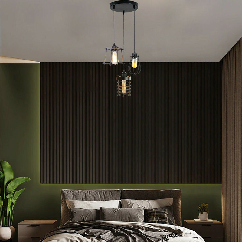 Anjolie 3 - Light Black Cluster Pendant