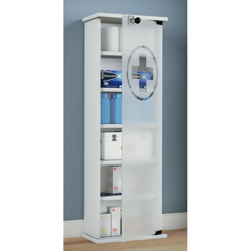 Quovadis Mirrored Medicine Cabinet, White