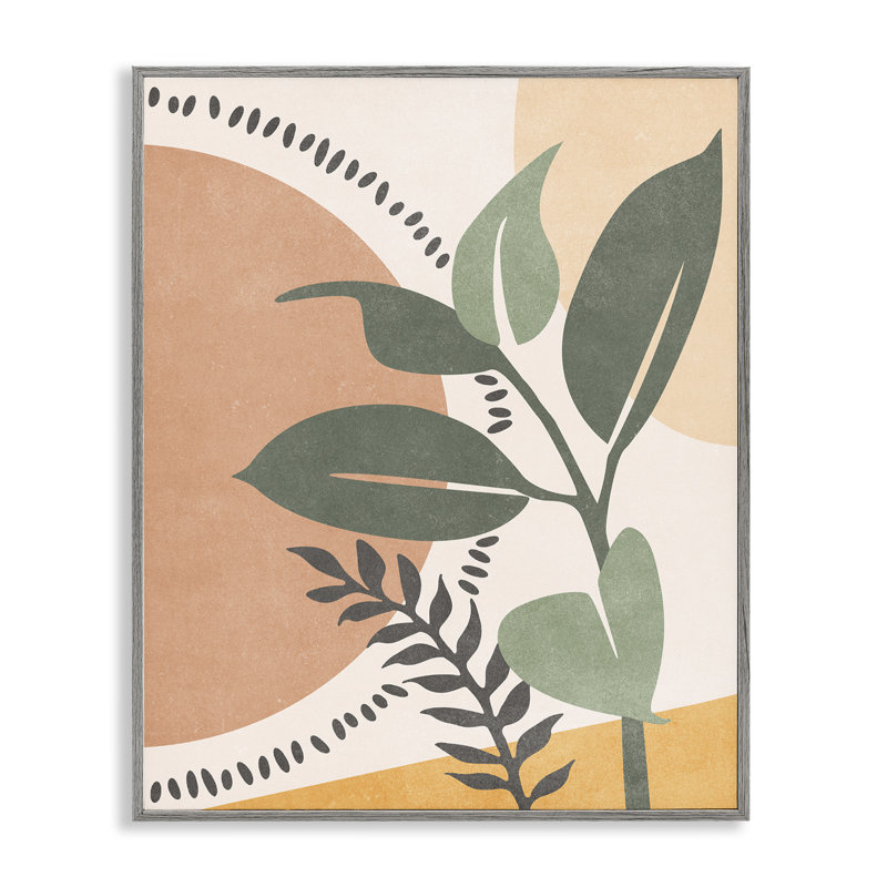 «Peachy Tropical Boho Gray», estampe numérique par Nataly White, H 20 po x l 16 po, Estampe numérique Farmhouse
