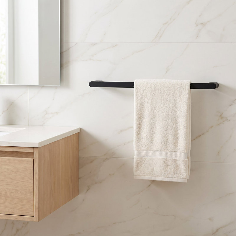 Linear 1 Towel Bar, Black