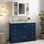 Ensemble de meuble-lavabo mural 48 po avec plateau en bois massif-186372732
