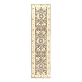 Gray Fine Hand Knotted Oushak Runner 2'6'' X 9'9''