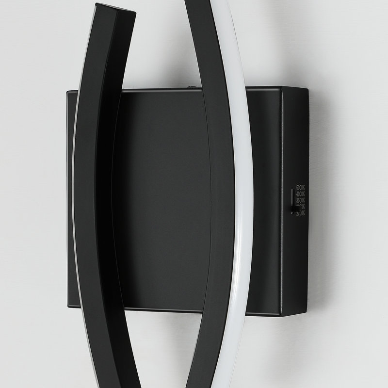 Éclairage de meuble-lavabo à DEL 24 "à intensité variable 5CCT, Noir mat, H 5,1 po x l 23,6 po x P 1,9 po