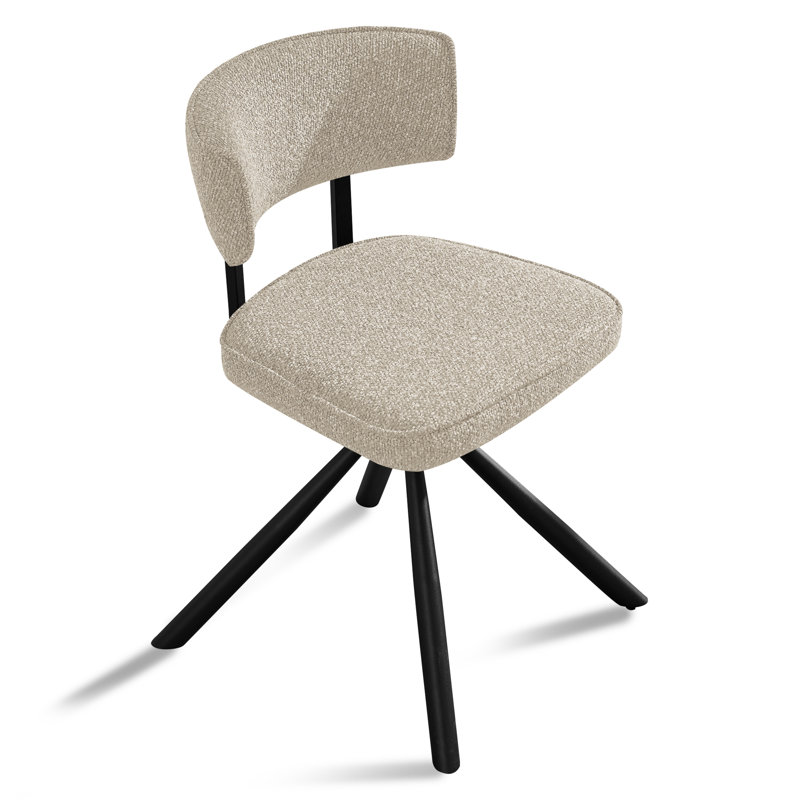 Chaises de salle à manger rembourrées Modern, Beige