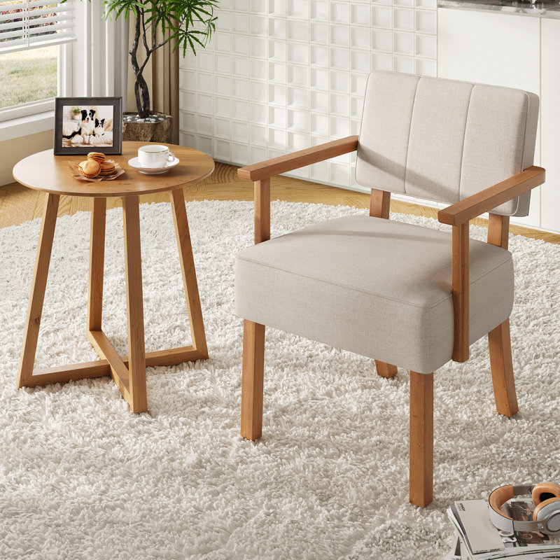 Upholstered Accent Chair, Beige