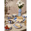Set of 4  Blue & White Striped Plates