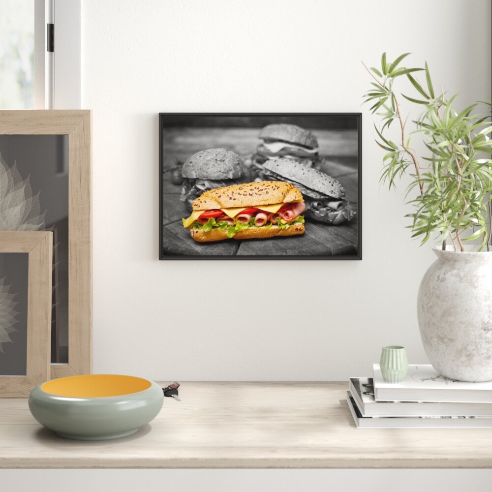 Gerahmtes Wandbild Selbstgemachte Sandwiches