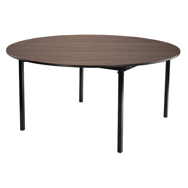 Table de banquet circulaire pliante, Noyer Montana, H 29 po x l 60 po x P 60 po