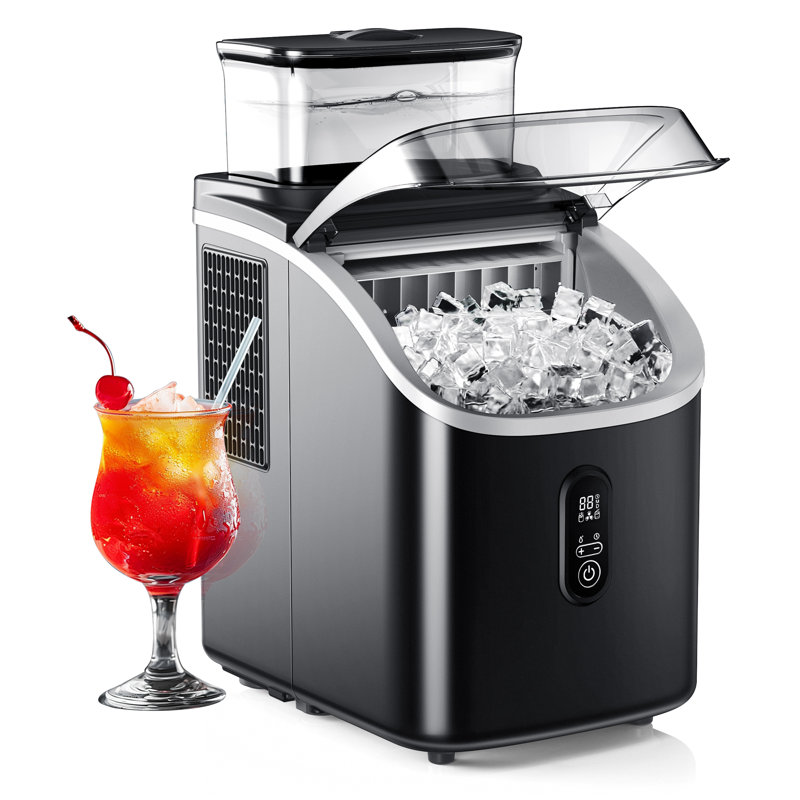 Simzlife 34 Lb. Daily Production Nugget Ice Maker Countertop with Handle
