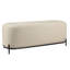 Banc rembourré en tissu crème avec pieds en métal 48 po Glenorie-893970401-893970407