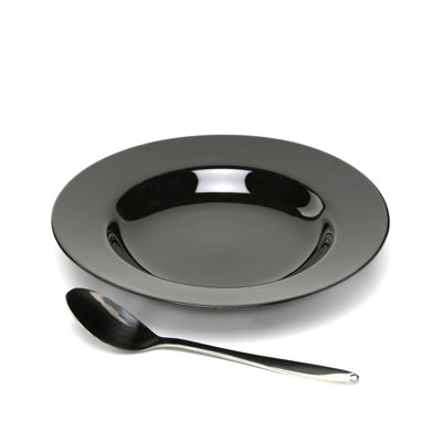 Black Rim 12 oz. Soup Bowl