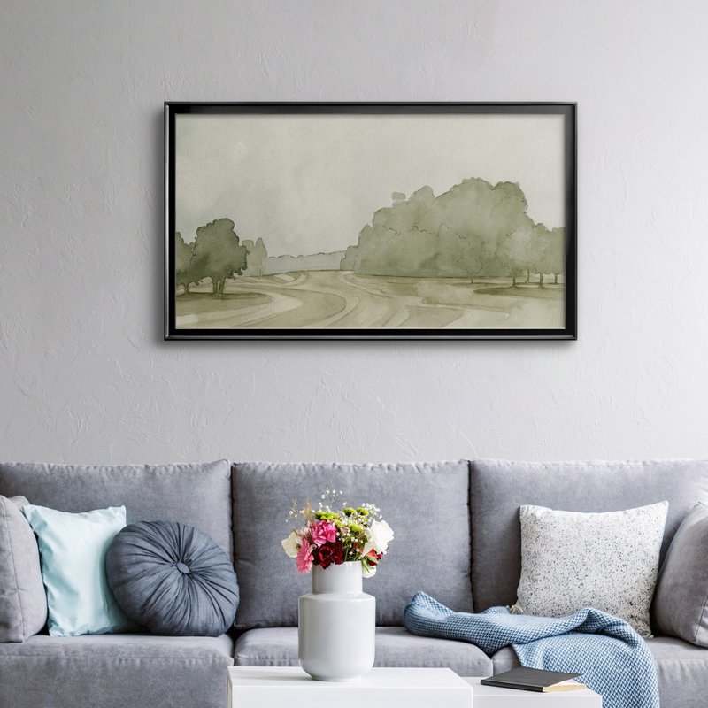 On Course II - Toile encadrée de qualité supérieure - prête à être accrochée, H 22,5 po x l 42,5 po x P 1 po