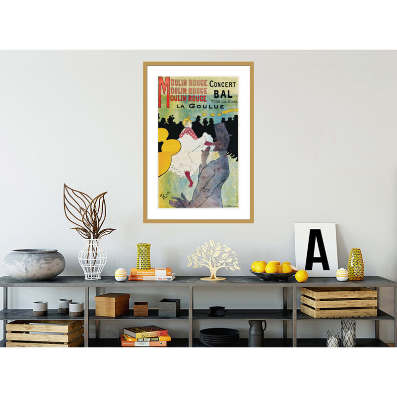«Moulin Rouge La Goulue» par Henri de Toulouse-Lautrec, impression giclée encadrée, H 41,5 po x l 28,41 po