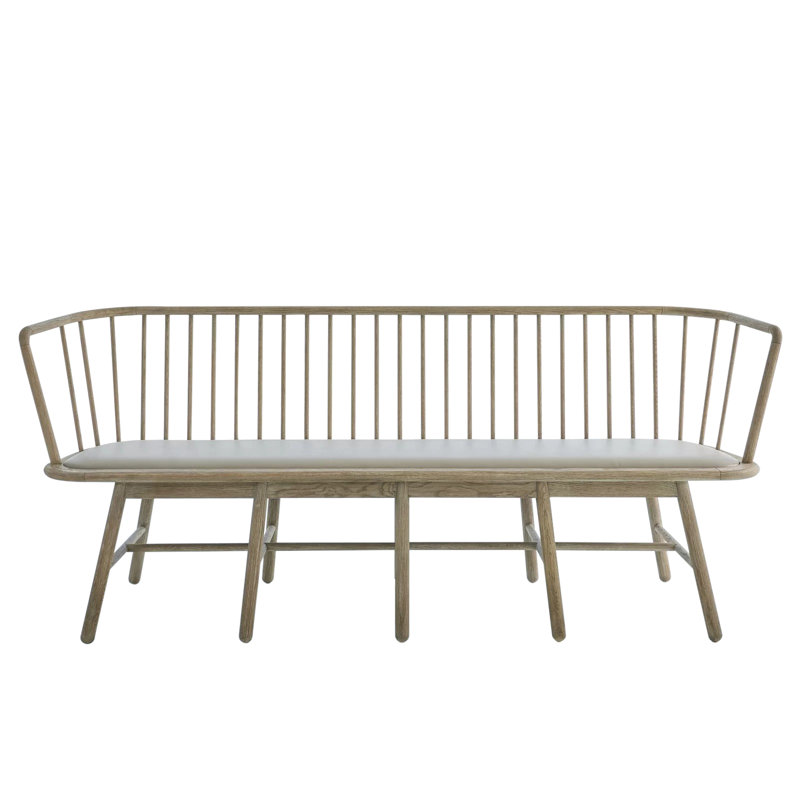 Spindle Long Bench, Gray