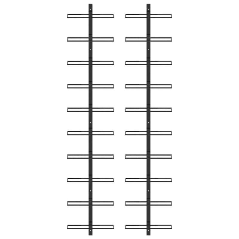 Jarmon Wall Mounted Wine Bottle Rack in Black