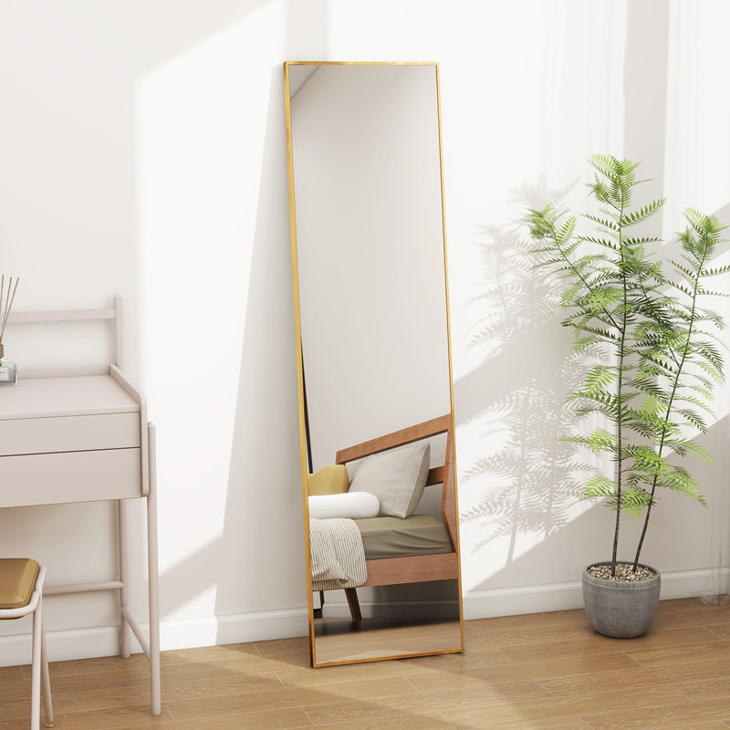 Miroir pleine grandeur, 59 po x 16 po, Or