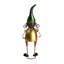 Metal Elf with Green Hat Christmas Statuary