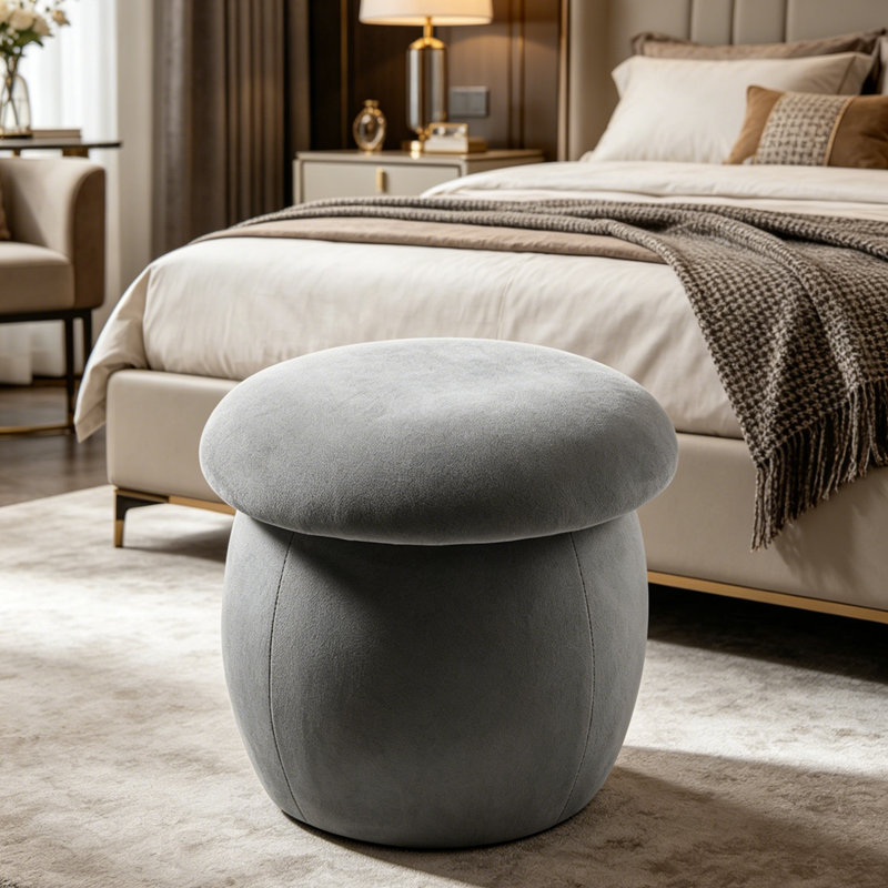 Velvet Upholstered Bench