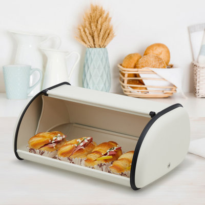 Boîte à pain en acier inoxydable pour comptoir de cuisine