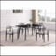 Ensemble de chaises rembourrées en tissu gris 2 pièces Modern Contemporary