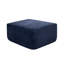 Tabouret de repose-pieds carré large en velours côtelé large, siège cube arrondi rembourré, table basse multifonctionnelle en mousse haute densité pour le salon, sans assemblage-639950914