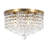 15" 5-light Glam Crystal Flush Mount Chandelier-2075774387