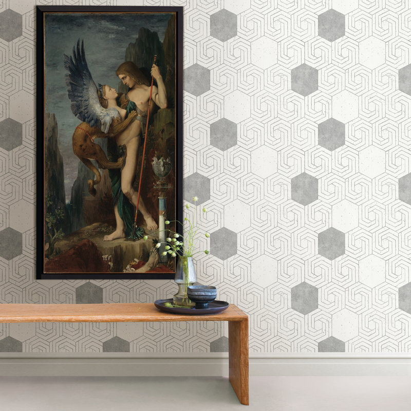Rouleau de papier peint L 33 pi x l 20,5 po Bressler, Blanc cassé