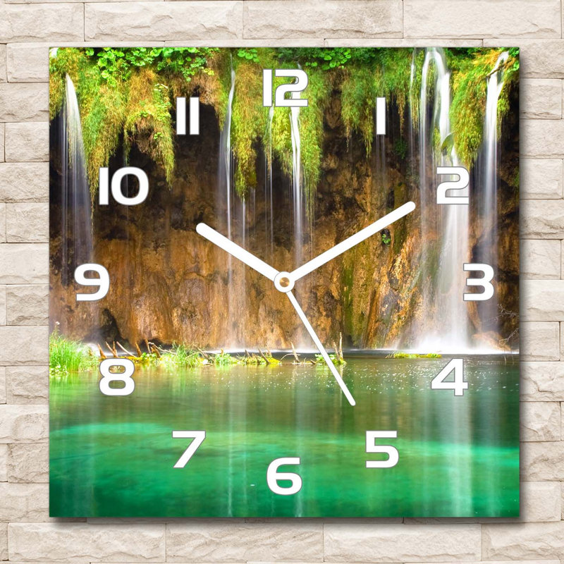 Johntrell Glass Wall Clock, White