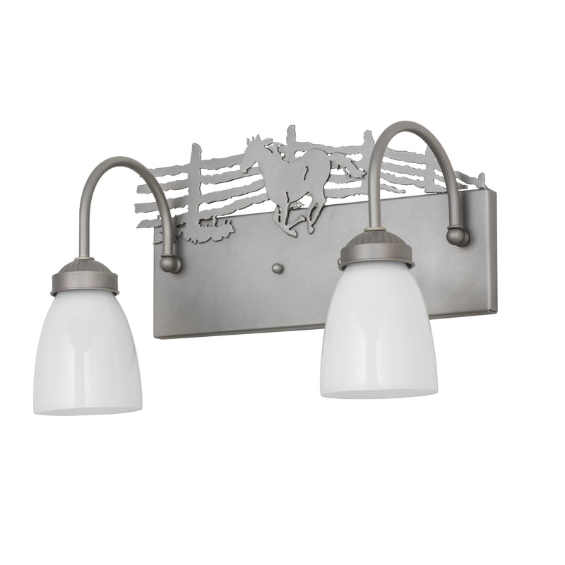 Rustic Lodge 2 - Light Vanity Light, Industrial Steel