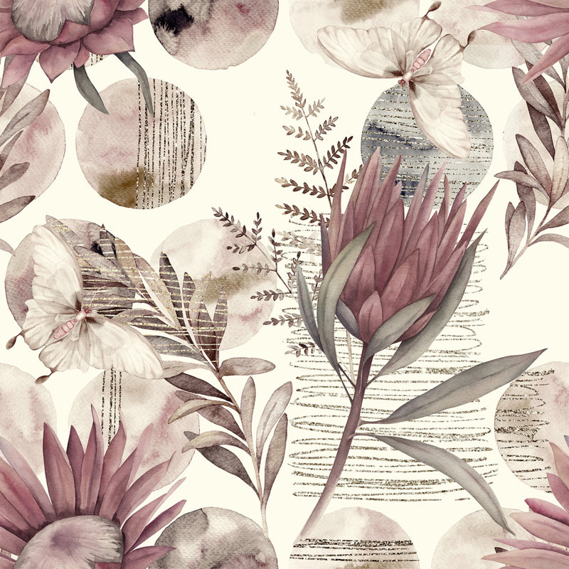 Floral Tile, 2.08' W x 10.42' L
