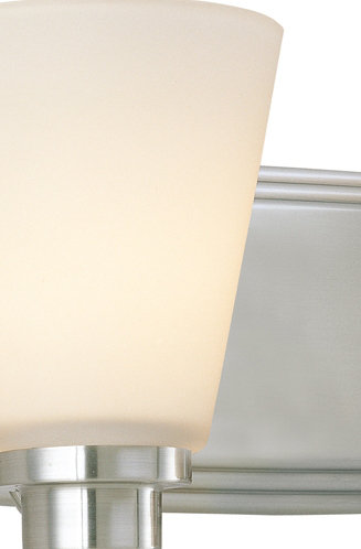 Éclairage pour meuble-lavabo 2 lumières Beddingfield, Nickel satiné