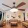 52 In. 5 Blades Smart Indoor Ceiling Fan With 3-colors Led Dimmable Light And Dc Reversible And App/remote Control