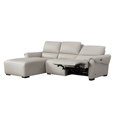 Minnich Upholstered Power Reclining L-Shaped Sectional