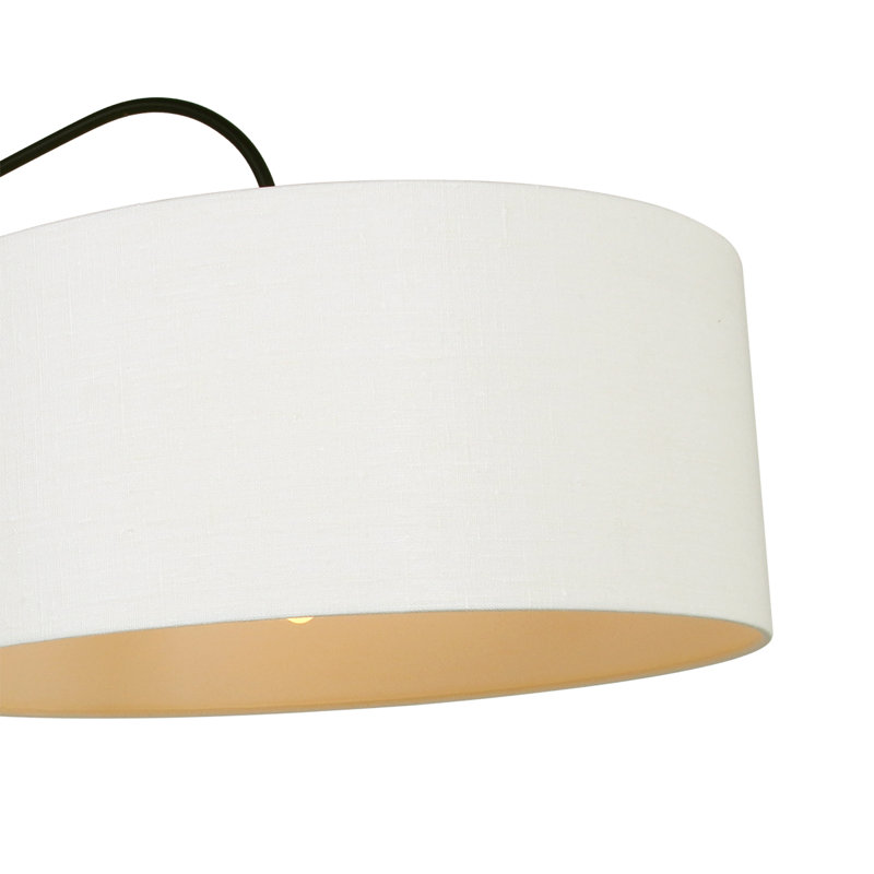 Owings Swing Arm Sconce, Black, Off White